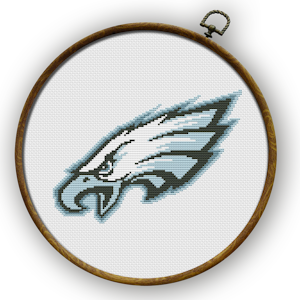 Philadelphia Eagles logo cross stitch pattern